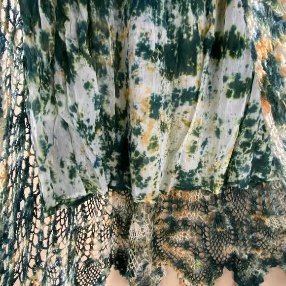 Earthbound Trading Tie Dye Crochet Maxi Skirt Size XXL Boho New With Tag - Picture 9 of 10